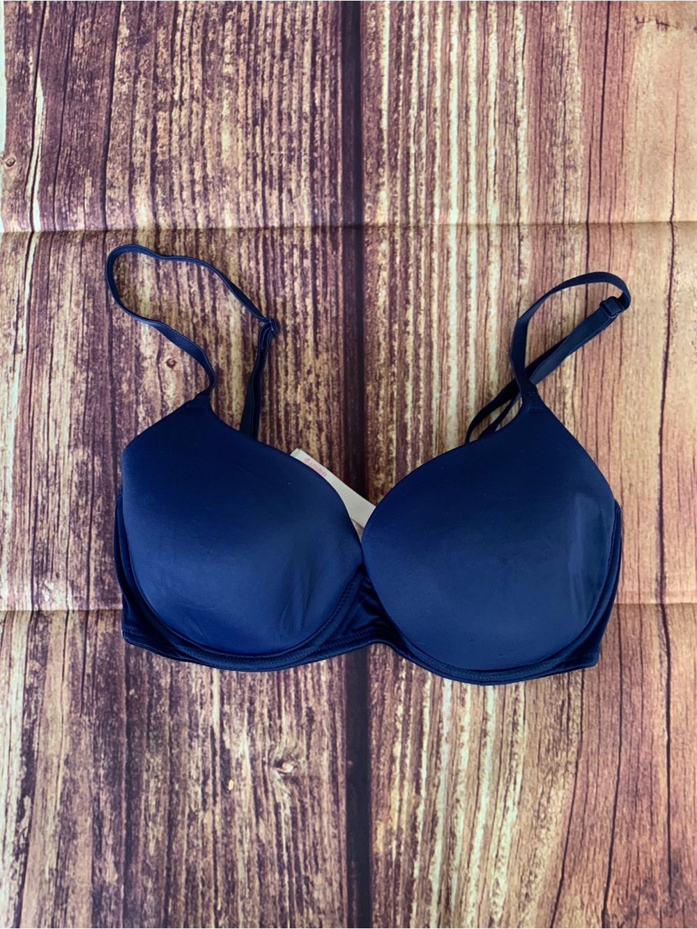 Victoria's Secret PINK Women's Underwire Adjustable Strap Blue Padded Bra 32D